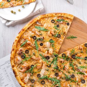 Pizza Gamberetti mit Garnelen - Pizzeria Bella